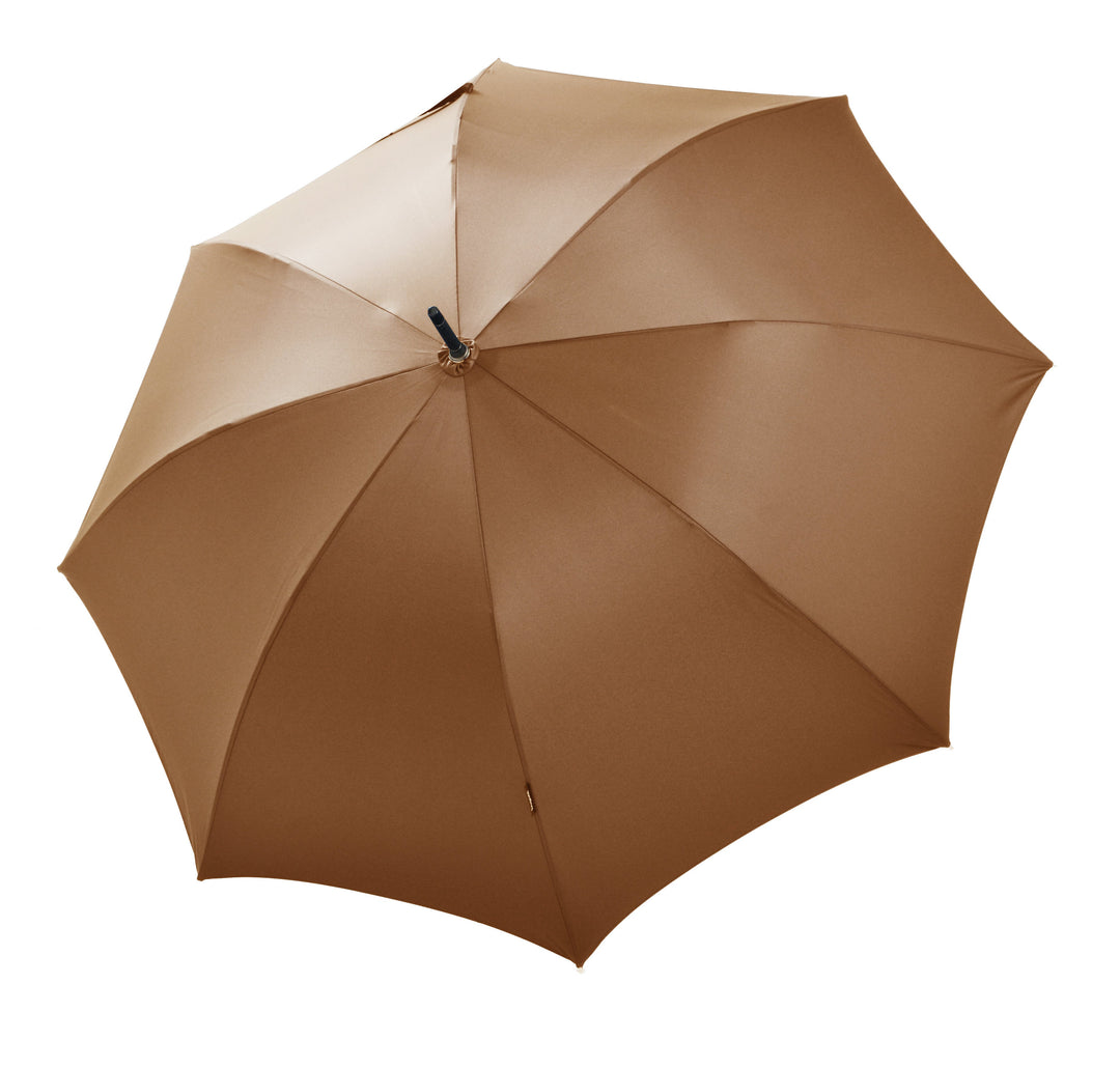 Bugatti Knight AC Automatic Stick Umbrella with Wooden Handle Camel